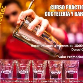 Curso Práctico de Coctelería y Bartender.