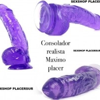 CONSOLADOR REALISTICO JELLY CON TESTÍCULOS